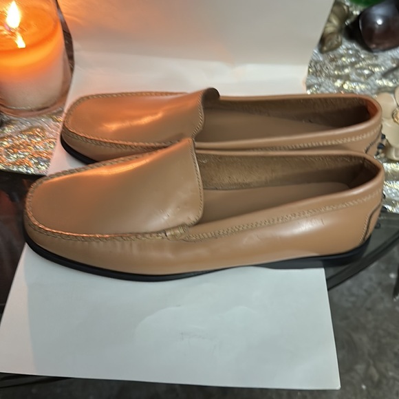 Bass Womens Boxwood Tan Patent Loafer/Moc Leather Sole, Made Brazil 6.5M, NIB - Picture 2 of 7